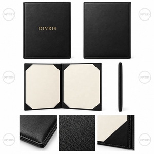 Porte-diplôme personnalisé en similicuir A4 pour la remise des diplômes, avec logo personnalisé, logo gaufré à chaud doré, impression UV - Product Image 6