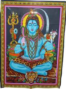 Dieux indiens Shiva & Déesse Sitara Batik Tentures murales en coton Lot de gros - Product Image 2