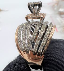 Elegante y Lujoso Anillo de Compromiso para Mujer en Oro Sólido de 14k/18k con Baño de Rodio, Diamante Natural Certificado por Terceros, Moderno - Product Image 5