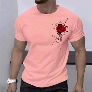 Camiseta de algodón de punto personalizada para hombre con logotipo serigrafiado en la parte delantera/trasera Camiseta transpirable de alta calidad personalizada - Product Image 1