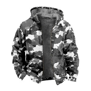 Sudadera con Capucha Corta de Algodón Suave y Cómodo, Estilo Urbano Francés, Informal de Invierno, Corte Regular, para Hombre, Felpa Lisa Teñida, Personalizable OEM - Product Image 1