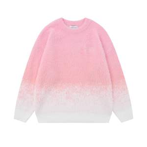 Sweat-shirt en mohair de haute qualité, pull d'hiver chaud en mohair, sweat-shirts, tricot jacquard coloré et duveteux en mohair - Product Image 4