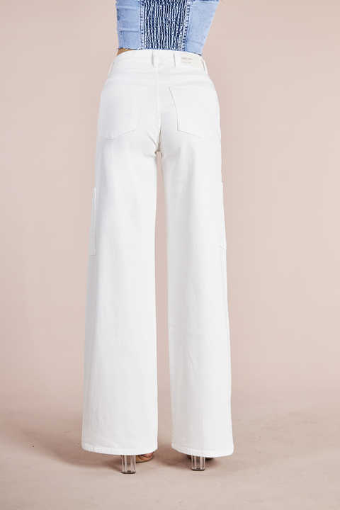 New Collection Cargo Pocket Wide Leg Jeans