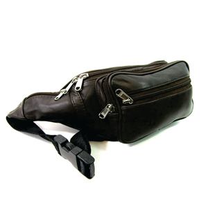 Riñonera de cuero genuino/riñonera/organizador con cinturón ajustable múltiples bolsillos para hombres y mujeres - Product Image 2