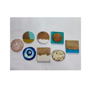 Posavasos de resina de alta calidad para taza de agua, precio al por mayor, posavasos de resina de tamaño personalizado y color azul para vasos, posavasos para tazas de té - Product Image 5