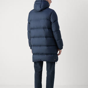 Chaqueta acolchada larga en blanco con logotipo personalizado para hombre, chaqueta acolchada larga de invierno con burbujas, chaqueta acolchada de moda para hombre - Product Image 6