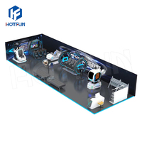 Machine de jeu d'arcade intérieure, simulateur de tir VR 9D avec plateforme VR et tapis roulant VR, pour espace de jeu de 3,0 m de large, à vendre