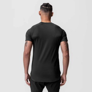 T-shirt de performance extensible pour homme 100% coton Options polyester/coton Manches courtes Séchage rapide pour l'entraînement Sports Fitness - Product Image 2