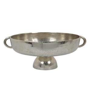 ชามผลไม้แบบมีแท่นชามอลูมิเนียมเคลือบสีเงินสไตล์อเมริกัน2025ตกแต่งโต๊ะดีไซน์ทันสมัยวางกลางโต๊ะ - Product Image 1