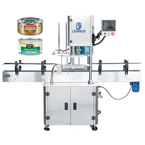 Automatic Tomato Paste Canning Tin Cans Tuna Fish Sealing Machine Easy Open Bottles Jar Tin Cans Sealer Beer Drink Cans Seamer