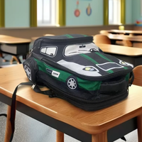 Sac à dos scolaire innovant en forme de voiture, fait main, élégant, léger, imprimé par sublimation, décontracté, avec port USB, antivol, imperméable, grand format