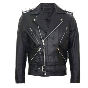 Chaqueta de Cuero para Hombre, Cálida y Transpirable para Invierno, con Cuello Alto, de Piel de Vaca, Impermeable, Ecológica, para Uso Casual, a Precio Razonable - Product Image 1