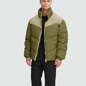 แจ็คเก็ตขนเป็ดหนาเป็นมิตรต่อสิ่งแวดล้อมสำหรับทุกเพศสินค้ามาใหม่2024สไตล์ไฮสตรีทสไตล์ไฮสตรีทฤดูหนาวปกสี่เหลี่ยมตกแต่งใหม่ - Product Image 1