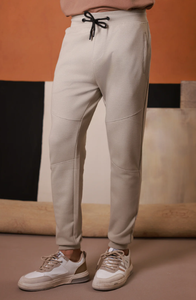 Pantalones de chándal acampanados personalizados para hombre, pantalones de chándal apilados informales de invierno de alta calidad, cintura elástica, diseño de retazos plano - Product Image 6