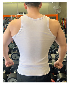 Lot de 3 débardeurs de sport pour hommes, personnalisés, en tissu standard, logo blanc, débardeur de course à pied, débardeur de sport pour hommes - Product Image 5