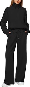 Conjunto Deportivo Informal de Dos Piezas para Mujer, Corte Regular, Color Sólido, Secado Rápido y Transpirable, Ropa de Viaje - Product Image 2