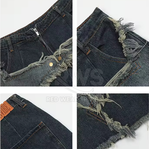 High Waist Ripped <b>Jeans</b> Shorts Casual Summer Distressed <b>Jean</b> Shorts Made In Pakistan For Sale - Product Image 6