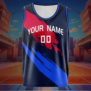 Uniformes de Baloncesto Deportivos Personalizados de Alta Calidad para Adultos, Conjuntos Estampados Transpirables 100% Poliéster sin Mangas al por Mayor - Product Image 3