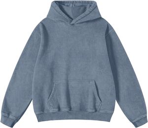 Sweat à capuche surdimensionné lavé à l'acide en coton pull Streetwear sweat-shirt lourd pour hommes femmes mode jeunesse vente en gros - Product Image 3