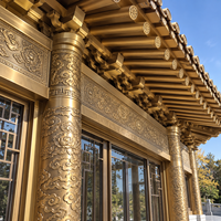 Système de décoration en cuivre pour colonnes, poutres et corniches de temple, destiné aux salles bouddhistes traditionnelles et à l'architecture du patrimoine culturel