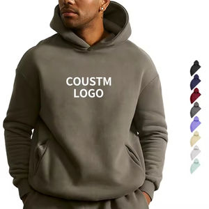 Ensemble de survêtement pour homme en coton de haute qualité, 2 pièces, streetwear, ensemble de sport, couture contrastée, logo personnalisé, impression sur écran pour jogging d'hiver - Product Image 3