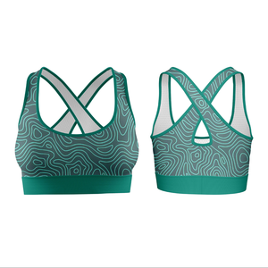 Soutien-gorge de sport léger et respirant à quatre directions extensible avec un motif de fleur d'anthurium sur le devant, personnalisé, pour le yoga, la remise en forme, la course à pied, pour femmes - Product Image 1