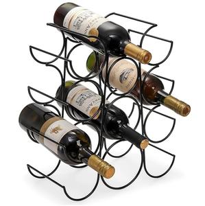 Estante de alambre para vino, soporte de almacenamiento para encimera, soporte para botella de vino, cocina y mesa, estante de vino de Metal - Product Image 6