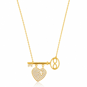 Collier à breloques en pierre de Zircon clair avec cœur, fait à la main turc, vente en gros, bijoux en argent Sterling 925 - Product Image 4