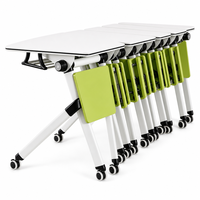 Table de formation pliable en gros avec roulettes, bureau mobile pour salle de classe et salle de formation