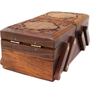 Ornements classiques traditionnels boîte de rangement de bijoux faite à la main personnalisée boîte à bijoux décorative boîte à bijoux de mariage à la maison - Product Image 1