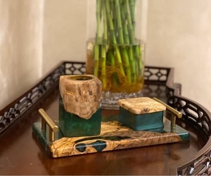 2026 arabe islamique en bois résine anis étoilé écologique plateau d'encens indien Bakhoor brûleur ensemble luxe Oud parfum de maison - Product Image 1