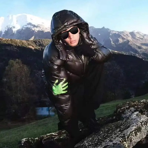 Chaqueta de Invierno Personalizada de Alta Calidad para Hombre, de Lona, con Cuello Alto, Impermeable, de Secado Rápido, con Logotipo Frontal - Product Image 3