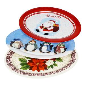Assiette finlandaise élégante de 17.75 '', plateau de Noël, assiette décorative assortie pour décorations de Noël festives - Product Image 1