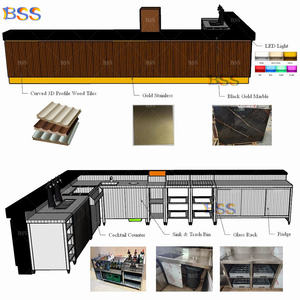 Comptoir de <span class=keywords><strong>bar</strong></span> <span class=keywords><strong>en</strong></span> forme de L pour club, commerce, intérieur moderne, café, design de comptoir, meilleur comptoir de <span class=keywords><strong>bar</strong></span> <span class=keywords><strong>en</strong></span> <span class=keywords><strong>marbre</strong></span> noir pour hôtel, restaurant - Product Image 2