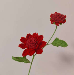 Flor de Ganchillo Azul Creativa Hecha a Mano, Producto Terminado, Venta al por Mayor Directa de Fábrica - Product Image 3