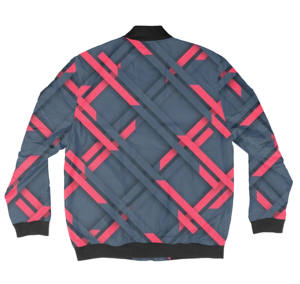 Blouson aviateur en satin personnalisé OEM pour hommes avec col montant et fermeture à glissière Design graphique floral 3D Motif imprimé coupe-vent - Product Image 2