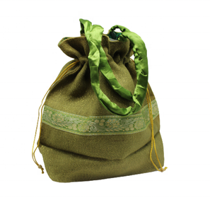 2024 fille mode écologique lin pochette Logo personnalisé imprimé Jute toile de jute cordon chaussure cadeau sac avec poignées - Product Image 1