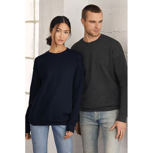 Bella + Canvas 3901 Jersey térmico Unisex personalizable 100% algodón esponja polar cuello redondo Sudadera con capucha con cuentas otoño - Product Image 5