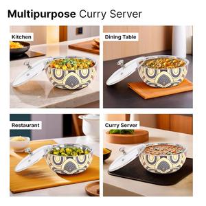 Pot de nourriture coloré lumineux avec un design accrocheur parfait pour le restaurant à la maison et les célébrations fabriqués à la main en Inde - Product Image 5