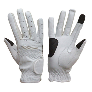 Nuevo diseño de calidad superior hombres mujeres Polo guantes de equitación cuero real precio al por mayor logotipo personalizado guantes de carreras ecuestres - Product Image 3