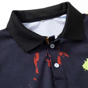 Personnaliser le nouveau design de la mode tendance de haute qualité motif peint Slim-fit Pullover hommes polos par OSTROWEARS ENTERPRISES - Product Image 5