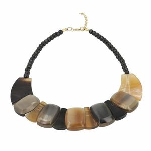 Collier corne de buffle laiton perle conception accessoires d'artisanat meilleurs cadeaux femmes fait à la main meilleure vente vente - Product Image 3