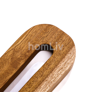 Vase en bois de teck naturel fait main, léger, durable, en forme de U, porte-fleurs en bois, jardinière moderne pour intérieur/extérieur - Product Image 5