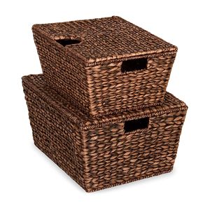 Cofres de jacinto de agua versátiles: cestas de almacenamiento tejidas cónicas de gran tamaño para organización y lavandería - Product Image 6