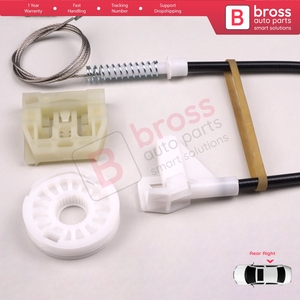 ชุดซ่อมมอเตอร์กระจกไฟฟ้า BWR548 สำหรับประตูหลังขวา รถยนต์ Octavia MK1 1U 1U2 1U5 ปี 2001-2010 รุ่น 4/5 ประตู Facelift 1U0839462B - Product Image 4