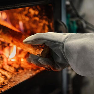 Gants de soudage respirants de bonne qualité en cuir à doigts entiers Votre propre logo Design Gants de soudage en cuir - Product Image 5