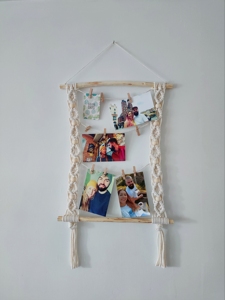 Porte-Photo mural en macramé, support mural en macramé, cadre Photo pour la décoration du salon - Product Image 6
