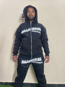 Nouveau design Survêtement surdimensionné pour hommes Streetwear décontracté Ensemble de survêtements unisexe Survêtements avec impression bouffante prix de gros - Product Image 2