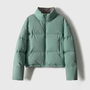 Hiver Femmes Veste Puffer Hooded Long Sleeve Warm Down Female Coat Windproof Quilted Outerwear Fashion Casual OEM Wholesale - Product Image 2