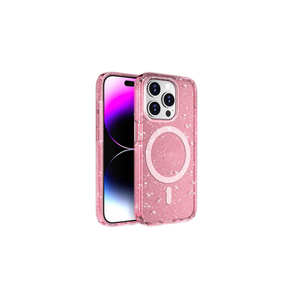 Étui de chargement sans fil Magsafe de luxe pour iPhone 15 Pro Max, coque en silicone transparente scintillante, électroplaquée, antichoc - Product Image 1